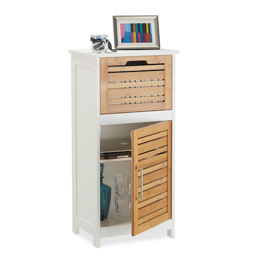 Relaxdays Bathroom Cabinet 40x30x83cm White