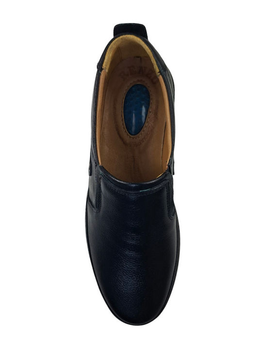 Anatomische Leder Herren Slip-Ons Schwarz renzo-mastro-uomo-605-01-Black