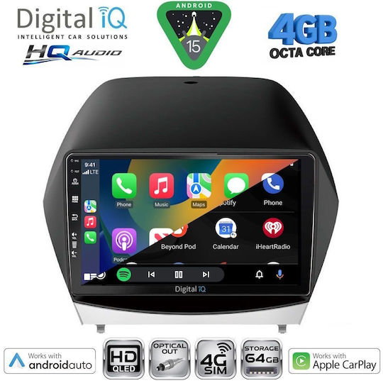 Digital IQ Ηχοσύστημα Αυτοκινήτου για Hyundai i30 2007-2012 με A/C (Bluetooth/USB/WiFi/GPS/Apple-Carplay/Android-Auto) με Οθόνη Αφής 9"