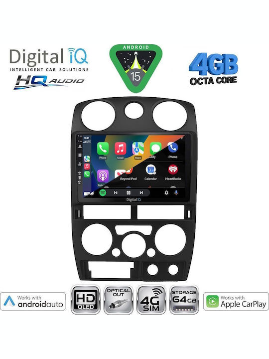 Digital IQ Car Audio System Isuzu D-Max 2008-2012 Bluetooth USB WiFi GPS Apple CarPlay Android Auto with 9" Touch Screen