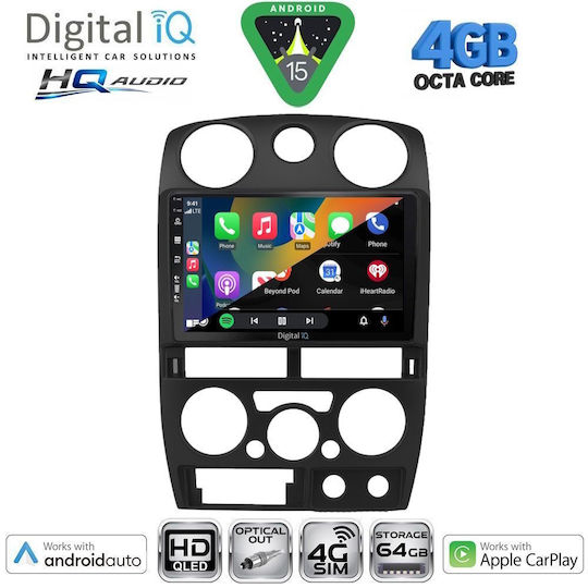 Digital IQ Ηχοσύστημα Αυτοκινήτου Isuzu D-Max 2008-2012 (Bluetooth/USB/WiFi/GPS/Apple-Carplay/Android-Auto) με Οθόνη Αφής 9"