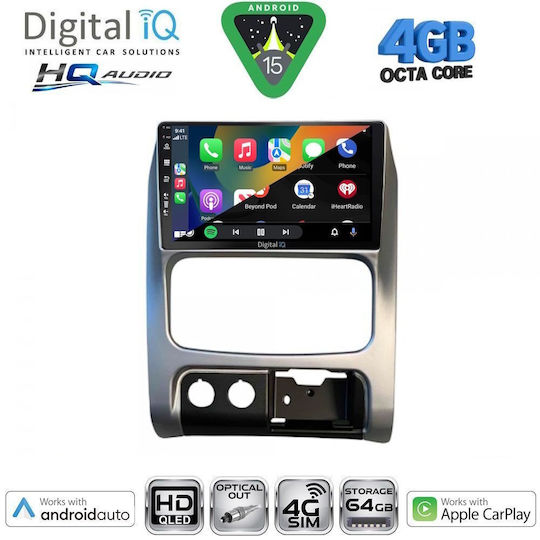 Digital IQ Ηχοσύστημα Αυτοκινήτου για Jeep Cherokee / Liberty 2002-2007 (Bluetooth/USB/WiFi/GPS/Apple-Carplay/Android-Auto) με Οθόνη Αφής 9"