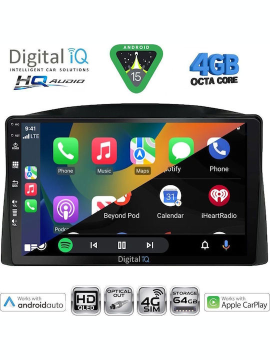 Digital IQ Car Audio System for Jeep Cherokee / Liberty 2007-2014 (Bluetooth/USB/WiFi/GPS/Apple CarPlay/Android Auto) with 10" Touch Screen