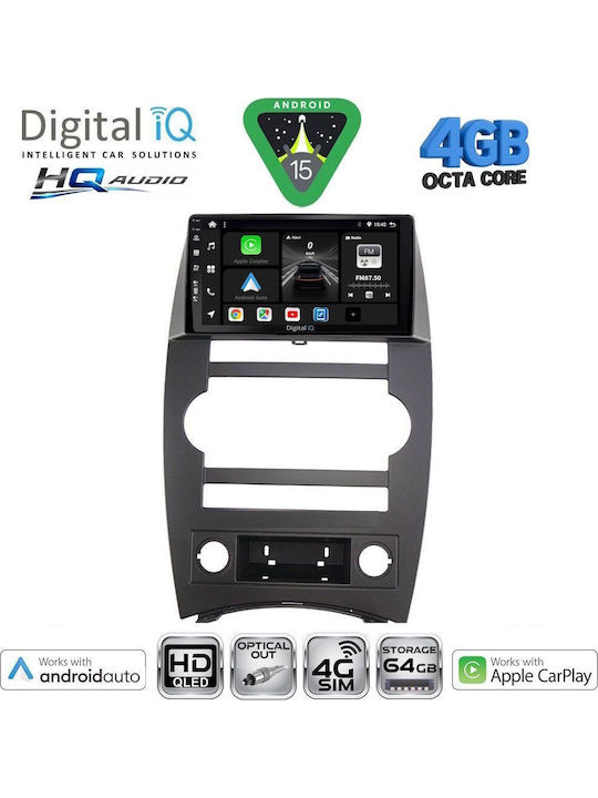 Digital IQ Car Audio System for Jeep Cherokee / Liberty 2007-2014 (Bluetooth/USB/WiFi/GPS/Apple CarPlay/Android Auto) with 10" Touch Screen
