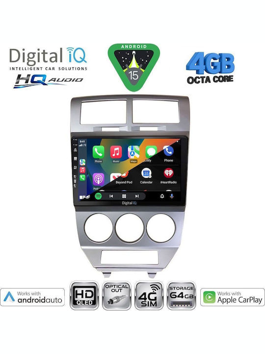 Digital IQ Car Audio System Dodge Caliber 2006-2012 Bluetooth USB WiFi GPS Apple CarPlay Android Auto with 10" Touch Screen