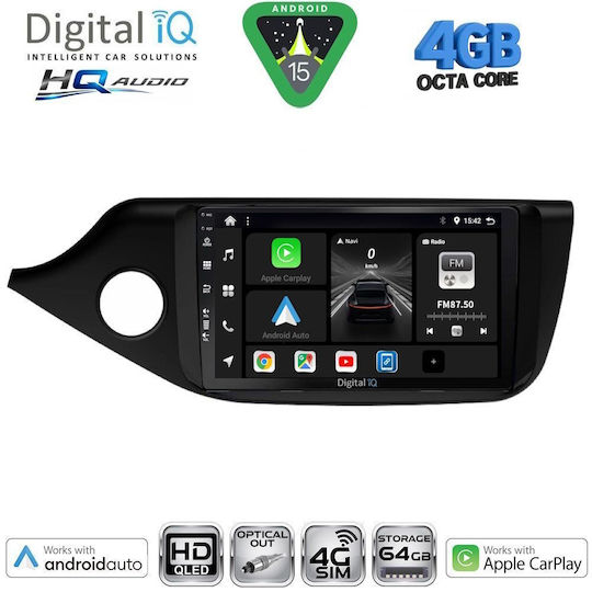 Digital IQ Ηχοσύστημα Αυτοκινήτου για Kia Ceed 2006-2009 (Bluetooth/USB/WiFi/GPS/Apple-Carplay/Android-Auto) με Οθόνη Αφής 9"