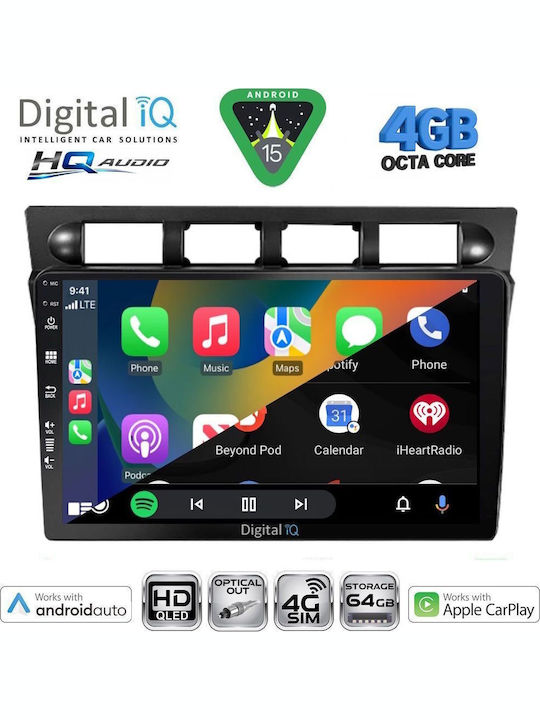 Digital IQ Car Audio System for Kia Picanto 2004-2008 (Bluetooth/USB/WiFi/GPS/Apple CarPlay/Android Auto) with 9" Touch Screen