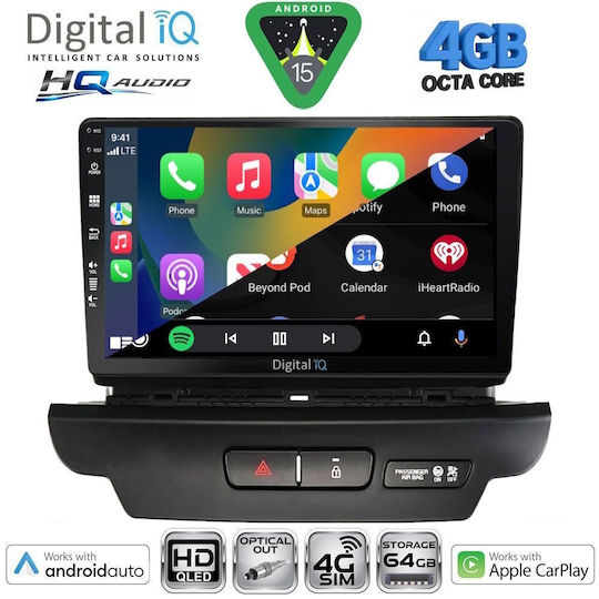 Digital IQ Car Audio System for Kia Ceed / XCeed 2018-2022 (Bluetooth/USB/WiFi/GPS/Apple CarPlay/Android Auto) with 9" Touch Screen