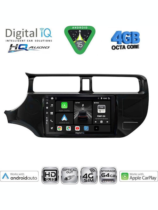 Digital IQ Car Audio System for Kia Rio 2005-2011 Bluetooth USB WiFi GPS Apple CarPlay Android Auto with 9" Touch Screen