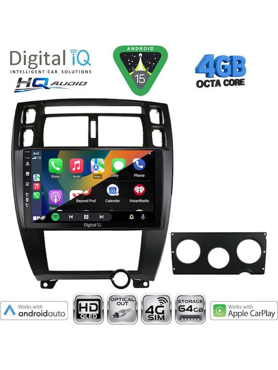 Digital IQ Car Audio System for Hyundai Tucson 2004-2010 (Bluetooth/USB/WiFi/GPS/Apple CarPlay/Android Auto) with 10" Touch Screen