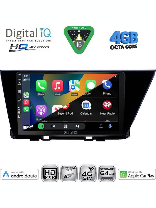 Digital IQ Car Audio System for Kia Niro 2017-2021 (Bluetooth/USB/WiFi/GPS/Apple CarPlay/Android Auto) with 9" Touch Screen