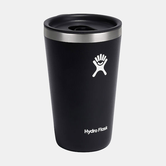 Hydro Flask All Around Handled Tumbler Θερμός Ανοξείδωτο 473ml Capri Blue με Καλαμάκι και Λαβή