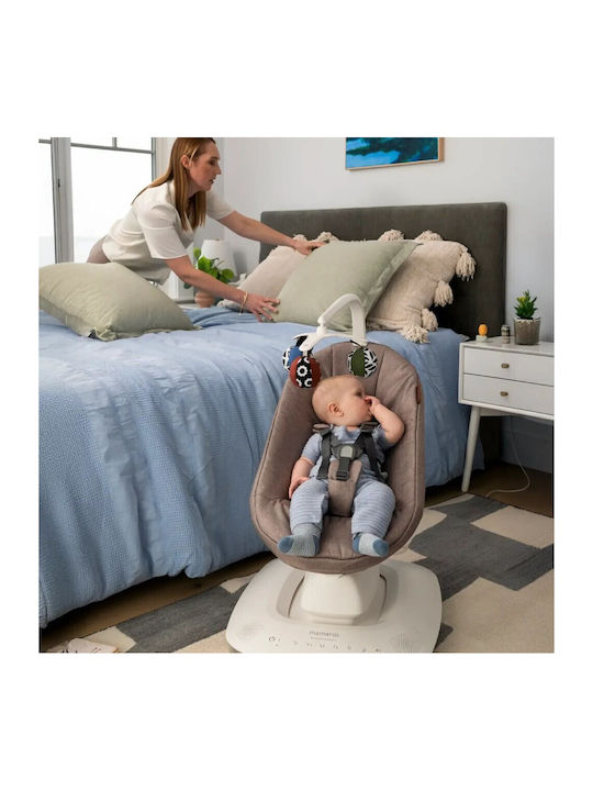 UPPAbaby Electric Baby Bouncer Swing Mamaroo Smart Wells Dark Taupe Mélange for Child up to 11.3kg