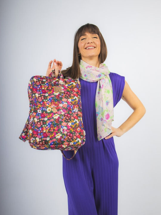 Rucsac De Damă Din Piele Multicolor