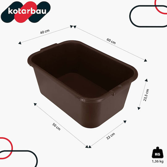 Kotarbau Пластмасова Кофа Капацитет 45л Кафява