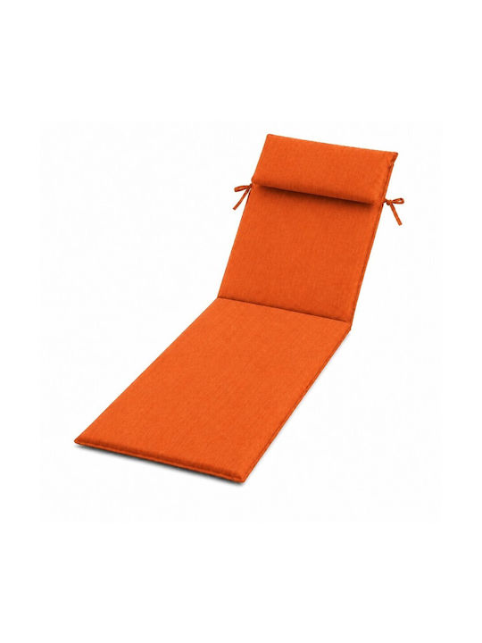 Pucioasa Sunbed Cushion with Backrest Orange 60x190cm