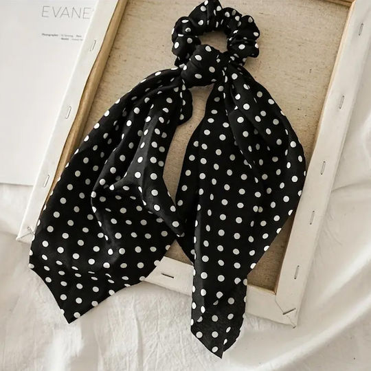 Avizar Haargummis Lang Schal Haar In Casual Schwarz Polka Dots