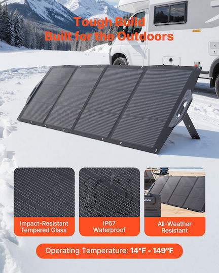 Vevor Panou Solar Pliabil Încărcător 200W Pentru Dispozitive Portabile (BXZDTYNB1200XB0D2001Y3)