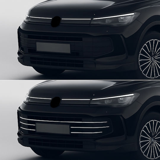Front Bumper Trim Strips Volkswagen Tiguan From 2024 Chrome