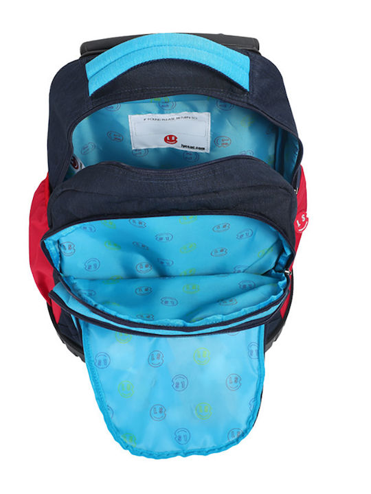 Lyc Sac Σχολική Τσάντα Τρόλεϊ Δημοτικού Γαλάζια 29lt