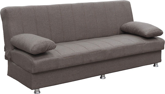 Laura Dreisitzer Sofa Bett mit Stauraum Hellbraun 190x84x86cm