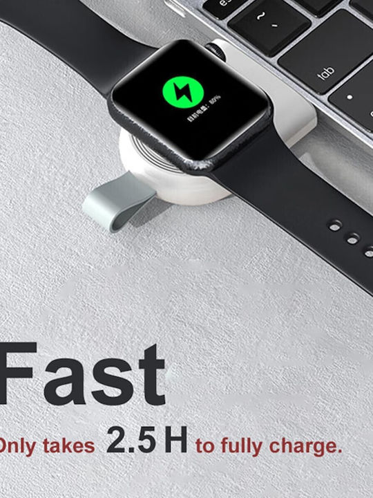 Încărcător Wireless Smartwatch Compatibil Apple Iwatch 1/9 Magnetic Tip-c Fără Cablu Direct La Dock Computer Alb