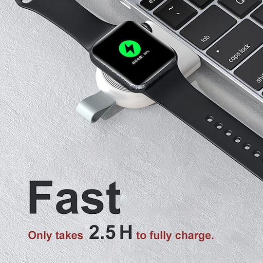 Încărcător Wireless Smartwatch Compatibil Apple Iwatch 1/9 Magnetic Tip-c Fără Cablu Direct La Dock Computer Alb