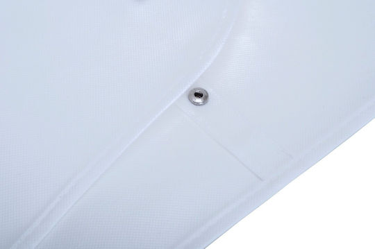 Humero Husă Din Plastic Pentru Depozitare Costum Rochii Haine Albă 60x130cm 3 Bucăți
