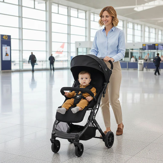 Asalvo Kubic 2 Baby Stroller Suitable for Newborn Black 7.6kg