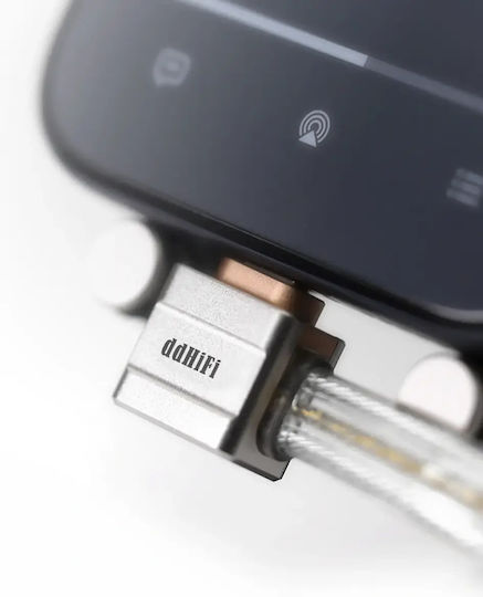 Ddhifi Tc19ll L-Оформен Кабел Usb-C Към Usb-C Otg От Чисто Сребро Флагмански Hifi Цифров Сигнален Кабел 8.5см