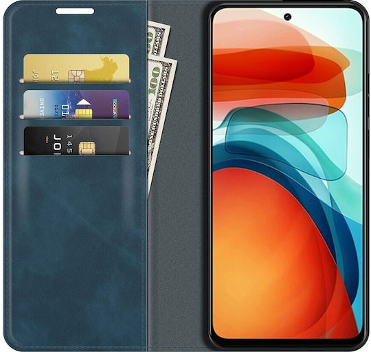 Tel1 Xiaomi Poco X3 GT Retro-Skin Business Magnetic Suction Book Case Dark Blue