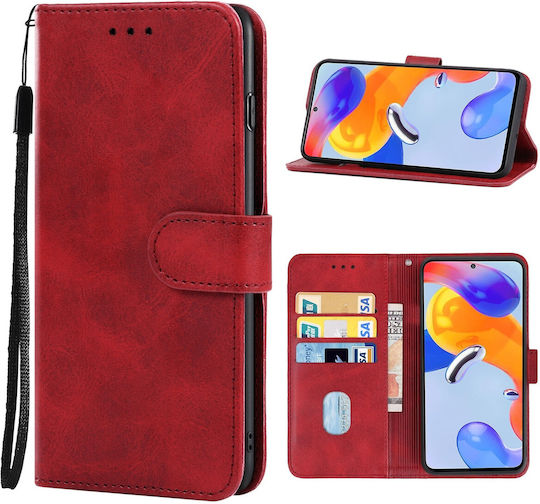 Tel1 Xiaomi Redmi Note 11 Pro+ 5G Портмоне Калъф Книга Червен
