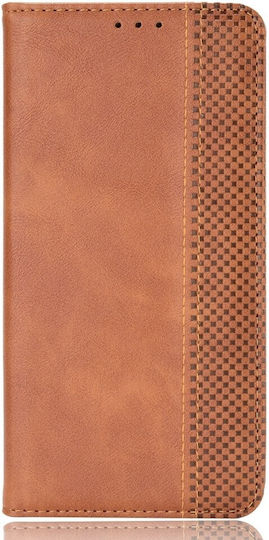 Tel1 Tcl 20y Alcatel 1s 2021 Magnetic Buckle Retro Book Brown Mobile Phone Case
