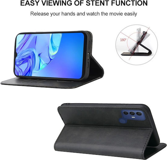 Tel1 Tcl 306 305 30 Se 30 E Husa Tip Book Cu Închidere Magnetică Neagră
