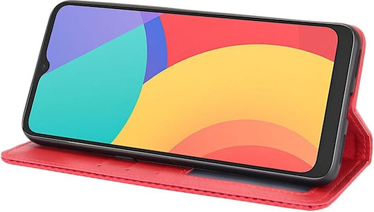 Tel1 Tcl 20y Alcatel 1s 2021 Magnetic Buckle Retro Book Case Red