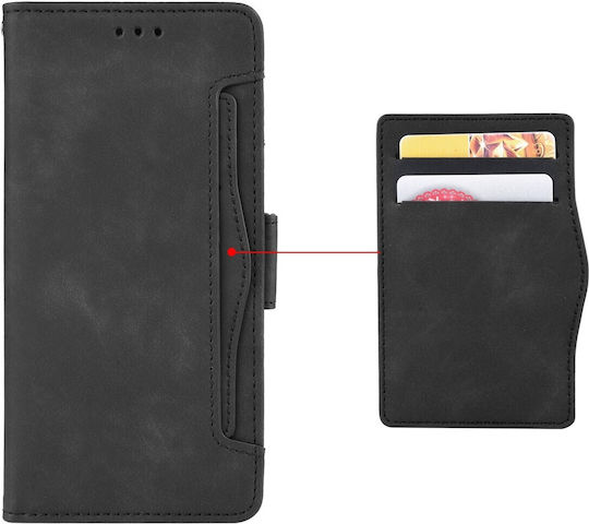 Tel1 Xiaomi Poco F5 Pro 5g Skin Feel Calf Texture Card Slots Book Case Black