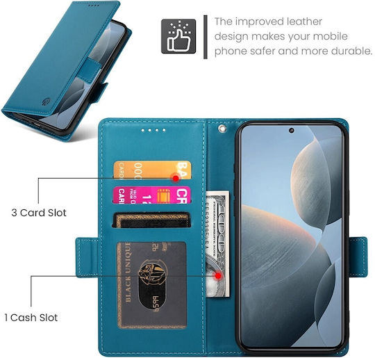 Tel1 Xiaomi Poco X6 Pro 5g Global Side Buckle Mobile Phone Case Book Blue