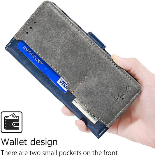 Tel1 Tcl 50 Se Contrast Color Side Buckle Husa Tip Book Albastru Gri