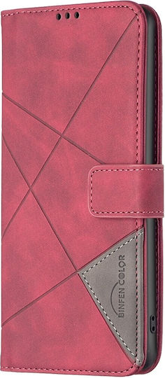 Tel1 Tcl 40 Se Magnetic Buckle Rhombus Θήκη Βιβλίο Red