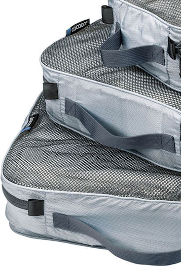 Cocoon Organizer-Koffer Silber 3 Stücke