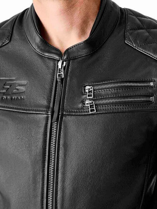 RST Hillberry D3O Ανδρικό Μπουφάν Μηχανής Δερμάτινο 4 Εποχών Μαύρο