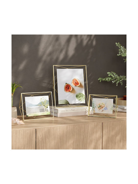 Umbra Prisma Metal Photo Frame with Gold Frame 3 Pieces