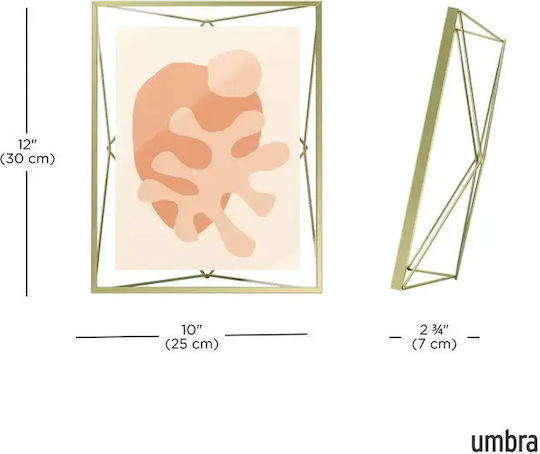 Umbra Prisma Metal Photo Frame with Gold Frame 3 Pieces