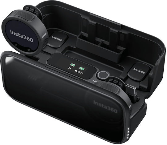 Insta360 Pro 2 TX+1 RX+Кейс За Зареждане Комплект Безжичен Динамичен Лапелен Микрофон За Мобилен