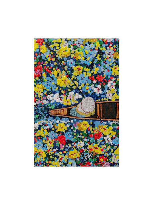 Framed Picture Floating Flower Market 150x100cm