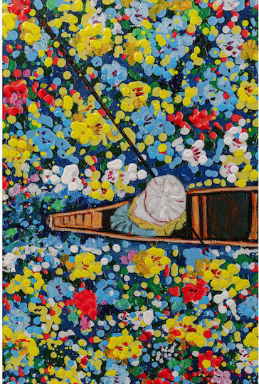 Gerahmtes Bild Floating Flower Market 150x100cm