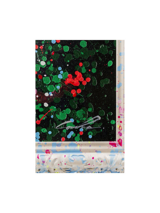 Framed Picture Floating Flower Market 150x100cm