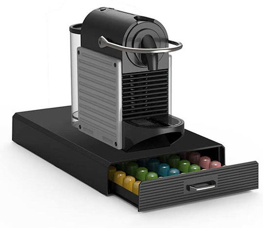 Kaffeekapselständer 123inkt Kunststoff Schublade 48 Plätze Schwarze C903