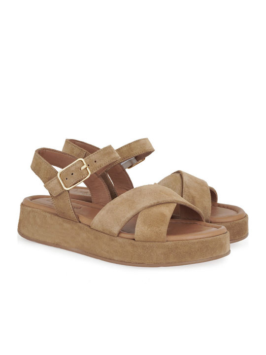 Γυναικεία Σανδάλια Flatforms Καφέ