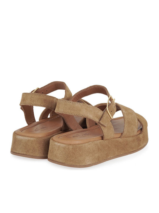 Γυναικεία Σανδάλια Flatforms Καφέ